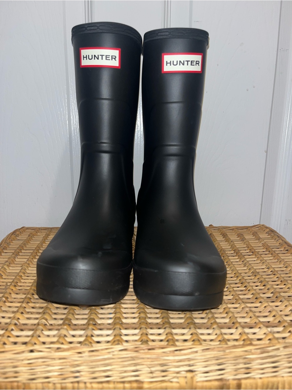HUNTER Liberty matte black rain boots